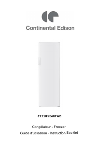 Mode d’emploi Continental Edison CECUF204NFWD Congélateur
