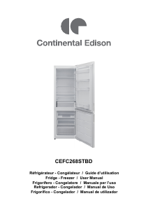 Manual de uso Continental Edison CEFC268STBD Frigorífico combinado