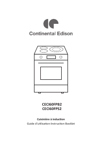 Mode d’emploi Continental Edison CECI60FPB2 Cuisinière