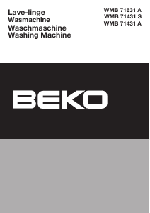Handleiding BEKO WMB 71631 A Wasmachine