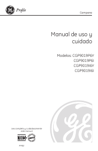 Manual de uso GE CGP9019P6Y Campana extractora
