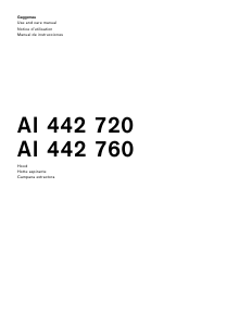Manual Gaggenau AI442760 Cooker Hood
