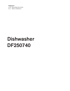 Mode d’emploi Gaggenau DF250740 Lave-vaisselle