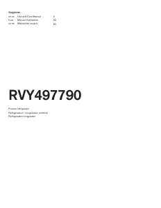 Manual Gaggenau RVY497790 Fridge-Freezer