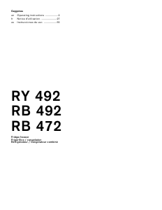 Manual de uso Gaggenau RY492701 Frigorífico combinado