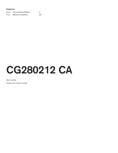 Manual Gaggenau CG280212CA Hob