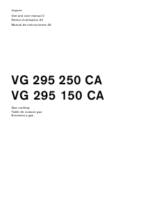 Bruksanvisning Gaggenau VG295250CA Häll