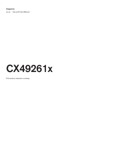 Manual Gaggenau CX492611 Hob