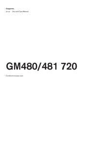 Bruksanvisning Gaggenau GM480720 Mikrovågsugn