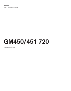 Bruksanvisning Gaggenau GM450720 Mikrovågsugn