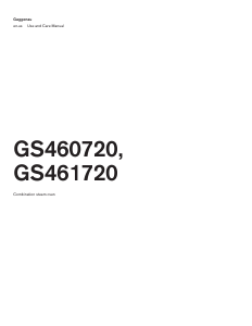 Bruksanvisning Gaggenau GS460720 Ugn