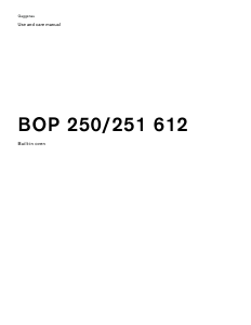 Manual Gaggenau OP250612 Oven