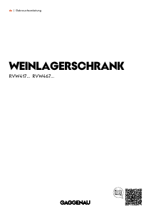 Bedienungsanleitung Gaggenau RVW467170 Weinklimaschrank
