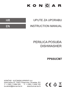 Priručnik Končar PP60UCM7 Perilica posuđa