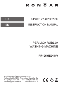 Bruksanvisning Končar PR105ME04INV Tvättmaskin