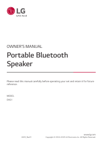 Handleiding LG DXG1 Luidspreker
