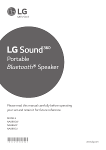 Bruksanvisning LG NA8860W Högtalare