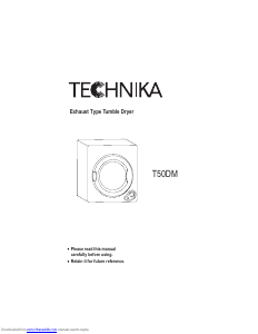 Handleiding Technika T50DM Wasdroger