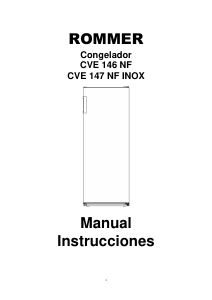 Manual de uso Rommer CVE 147 NF INOX Congelador