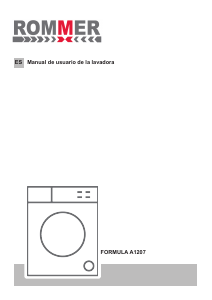 Manual de uso Rommer FORMULA A1207 Lavadora