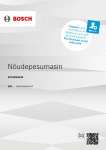 Kasutusjuhend Bosch SPV6EMX03E Nõudepesumasin