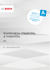 Návod Bosch KAD93ABEP Chladnička s mrazničkou