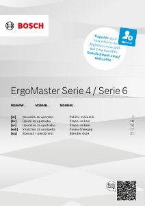 Priročnik Bosch MSM6M810 ErgoMaster Palični mešalniki