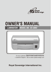 Handleiding Royal Sovereign ES-400C Lamineermachine