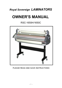 Manual Royal Sovereign RSC-1650H Laminator