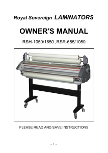 Manual Royal Sovereign RSH-1050 Laminator