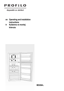 Kullanım kılavuzu Profilo BD2164L2VN Donduruculu buzdolabı