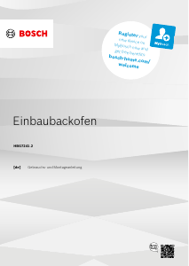 Bedienungsanleitung Bosch HBG7241B2 Backofen