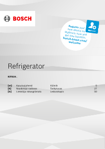 Rokasgrāmata Bosch KIF81HOD0 Ledusskapis