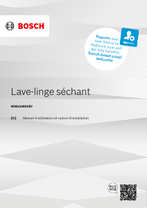 Mode d’emploi Bosch WNG24401BY Lave-linge séchant