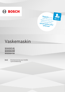Bruksanvisning Bosch WGG254FTSN Vaskemaskin