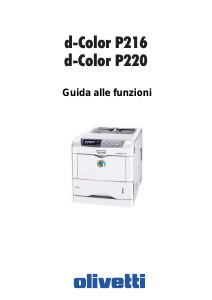 Manuale Olivetti d-Color P216 Stampante