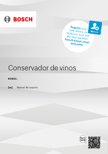 Manual de uso Bosch KUW21AHG0G Vinoteca
