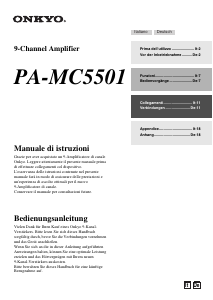 Manuale Onkyo PA-MC5501 Ricevitore