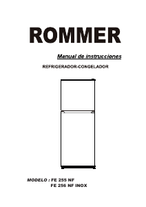 Manual de uso Rommer FE 256 NF INOX Frigorífico combinado