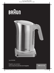 Priručnik Braun WK 5115 Čajnik
