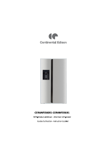 Mode d’emploi Continental Edison CERANF556B1 Réfrigérateur combiné