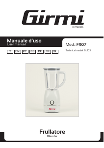 Bruksanvisning Girmi FR07 Blender