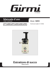 Manual Girmi SW11 Juicer
