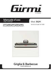 Manual Girmi BQ91 Grelhador de mesa