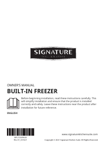 Bruksanvisning LG SKSCF1801P Signature Frys