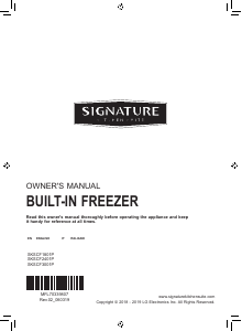 Bruksanvisning LG SKSCF2401P Signature Frys