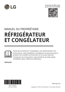 Mode d’emploi LG GMF960PY2E Réfrigérateur combiné