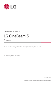 Manual LG PU615U CineBeam S Projector