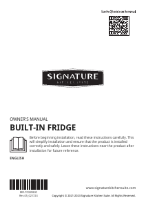 Bruksanvisning LG SKSCR3011P Signature Kylskåp