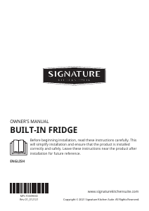 Bruksanvisning LG SKSCR2401P Signature Kylskåp